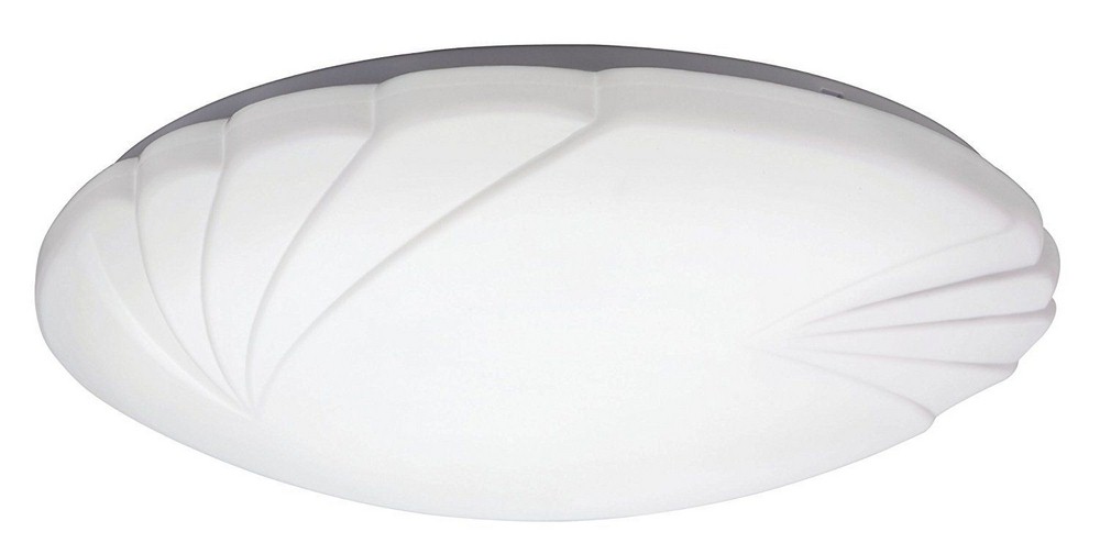 Lithonia Lighting-FMCRNL 14 20840 M4-Crenelle - 14 Inch 4000K 23W 1 LED Flush Mount   White Finish with White Glass